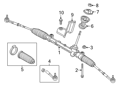 2022 Jeep Compass Steering Gear Diagram for 68445321AA
