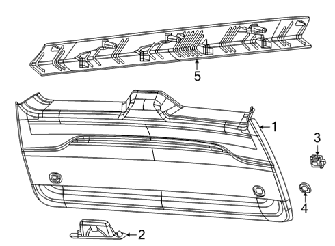 2023 Jeep Wagoneer L Interior Trim - Lift Gate Diagram