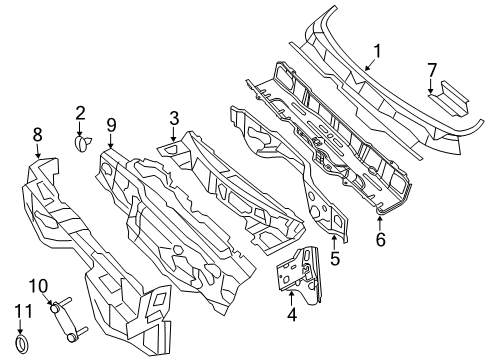 2023 Ram 1500 Classic Cab Cowl Diagram 1 - Thumbnail