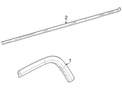 2024 Jeep Wagoneer L Exterior Trim - Quarter Panel Diagram