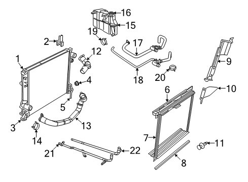 2016 Dodge Challenger Upper Hose Diagram for 5181878AE