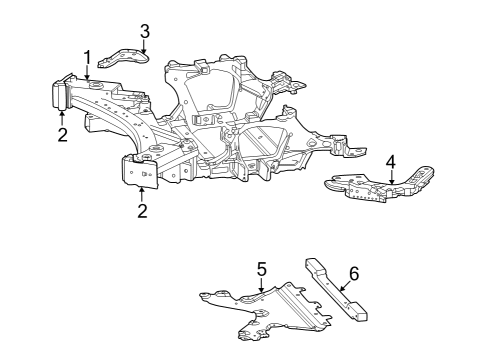 2022 Jeep Grand Cherokee L Suspension Mounting - Front Diagram 1 - Thumbnail