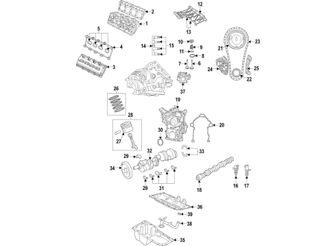 2021 Ram 1500 Front Mount Diagram for 68417512AB