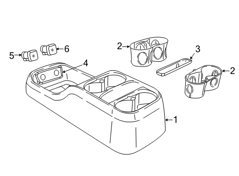 2022 Chrysler Voyager Center Console Diagram 5 - Thumbnail