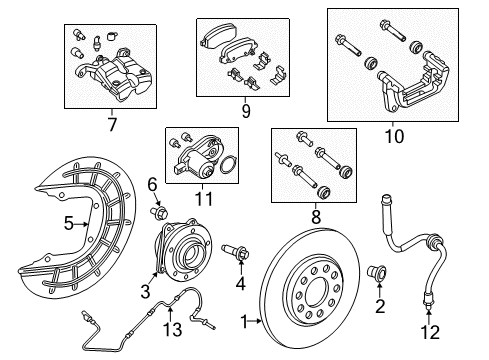 2022 Jeep Compass Brake Components, Brakes Diagram 3 - Thumbnail