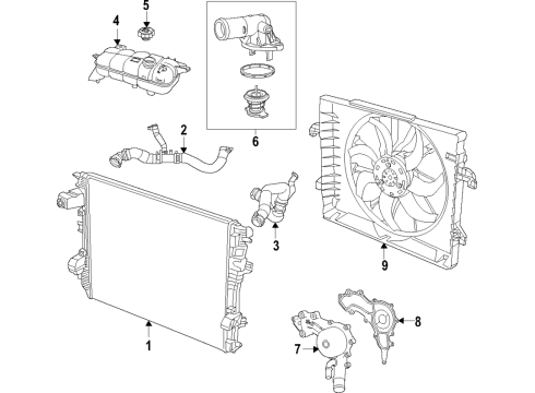2023 Ram 1500 Cooling System, Radiator, Water Pump, Cooling Fan Diagram 4 - Thumbnail
