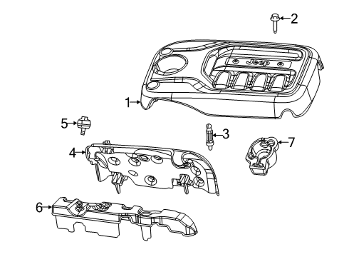 2020 Jeep Cherokee Engine Cover Diagram for 4861992AC