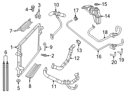 2021 Dodge Charger Radiator & Components Diagram 2 - Thumbnail