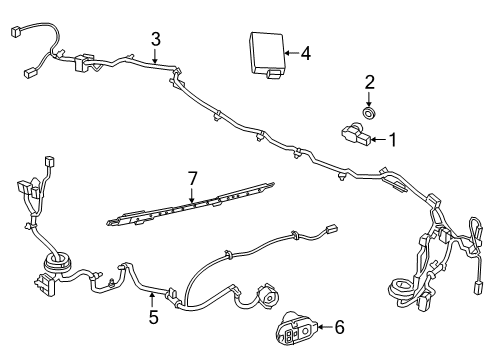 2023 Jeep Cherokee Parking Sensor Diagram for 68596111AA