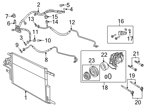 2023 Ram 1500 A/C Condenser Diagram 1 - Thumbnail