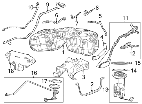 2023 Jeep Grand Cherokee Fuel Pump Diagram for 68541370AD