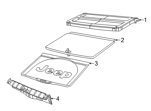2021 Jeep Renegade Interior Trim - Rear Body Diagram