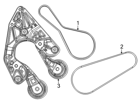 2022 Jeep Wrangler Belts & Pulleys  Diagram 1 - Thumbnail