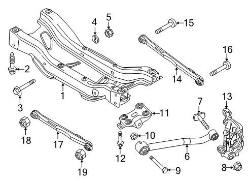 2021 Jeep Renegade Rear Suspension Components, Stabilizer Bar Diagram 3 - Thumbnail