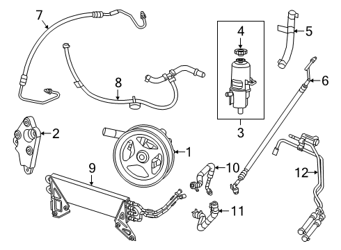 2022 Ram 3500 P/S Pump & Hoses, Steering Gear & Linkage Diagram 3 - Thumbnail