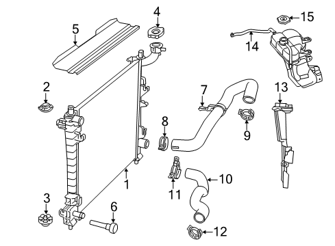 2023 Dodge Durango Radiator & Components Diagram 2 - Thumbnail