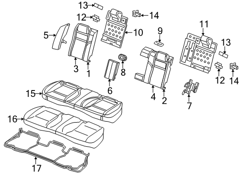 2022 Chrysler 300 Rear Seat Components Diagram 4 - Thumbnail