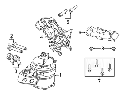 2024 Jeep Wrangler Engine & Trans Mounting Diagram 3 - Thumbnail