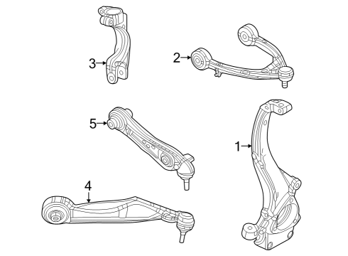 2022 Jeep Grand Cherokee L Front Suspension, Control Arm, Ride Control, Stabilizer Bar Diagram 2 - Thumbnail