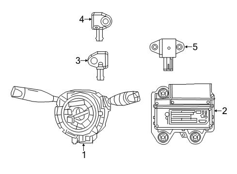 2022 Jeep Cherokee Air Bag Components Diagram 2 - Thumbnail