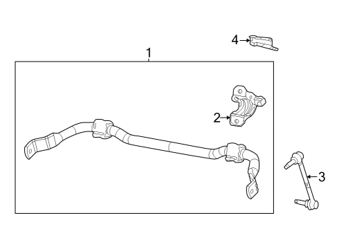 2024 Jeep Grand Cherokee Stabilizer Bar, Front Diagram for 68375027AC