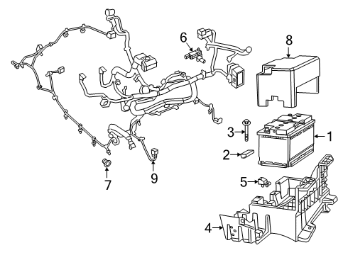 2022 Ram 1500 Battery Diagram for 56029642AB
