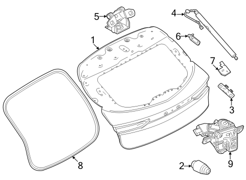 2023 Dodge Hornet Lock Actuator Diagram for 68289682AC