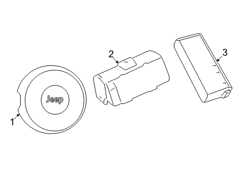 2024 Jeep Wrangler Air Bag Components Diagram 1 - Thumbnail