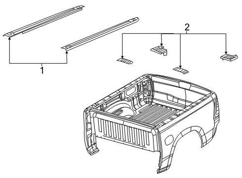2023 Ram 1500 Box Rails Diagram 1 - Thumbnail