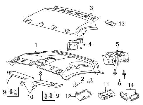 2020 Ram ProMaster 1500 Dome Lamp Diagram for 5XW03LA6AB