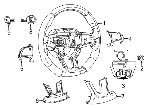 2022 Dodge Challenger Steering Column & Wheel, Steering Gear & Linkage Diagram 5 - Thumbnail