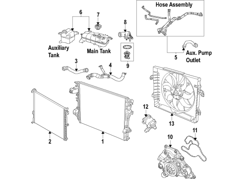 2023 Ram 1500 Cooling System, Radiator, Water Pump, Cooling Fan Diagram 7 - Thumbnail