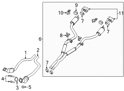 2022 Dodge Challenger Exhaust Components Diagram 4 - Thumbnail