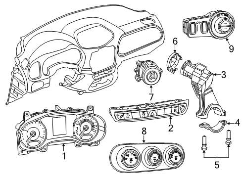 2023 Jeep Renegade Start Button Diagram for 7LV56LXHAA