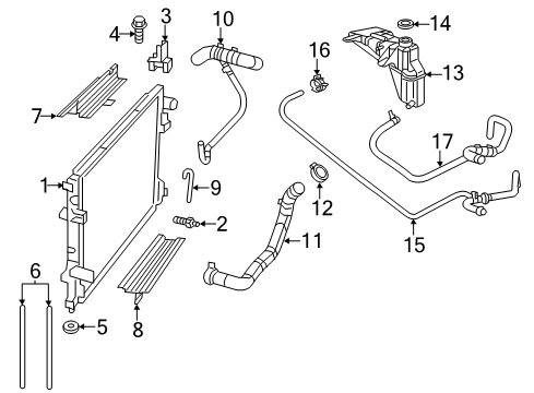 2021 Dodge Charger Radiator & Components Diagram 4 - Thumbnail