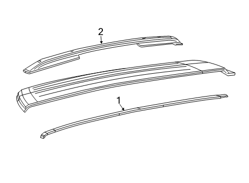 2021 Jeep Renegade Roof & Components, Exterior Trim Diagram 2 - Thumbnail