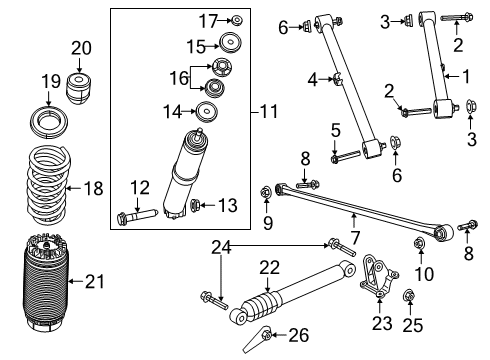 2023 Ram 2500 Coil Spring, Rear Diagram for 68349184AB
