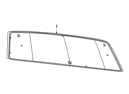 2023 Jeep Wagoneer L Glass - Lift Gate Diagram