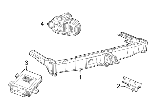 2022 Jeep Grand Cherokee Trailer Hitch Components Diagram 1 - Thumbnail