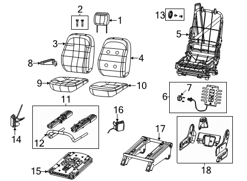 2023 Ram ProMaster 2500 Front Seat Components Diagram 3 - Thumbnail