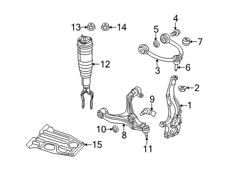 2022 Jeep Grand Cherokee WK Front Suspension Components Diagram 2 - Thumbnail