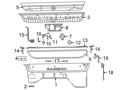2021 Ram 1500 Lock Cylinder Diagram for 68402267AC