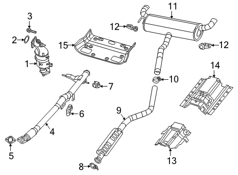2022 Jeep Cherokee Exhaust Components Diagram 1 - Thumbnail