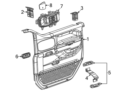 2023 Jeep Wrangler Front Door - Electrical Diagram 3 - Thumbnail