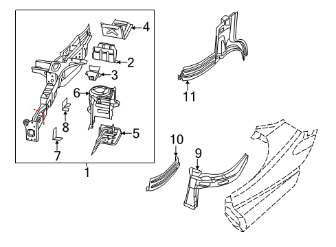 2022 Ram ProMaster 2500 Structural Components & Rails Diagram