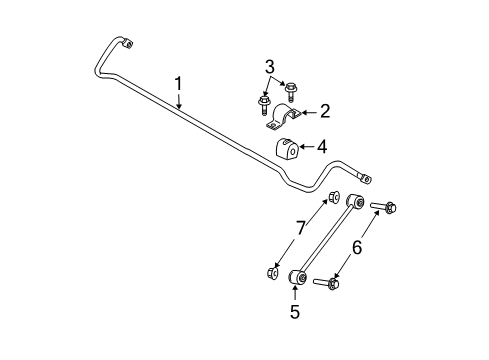 2022 Dodge Challenger Stabilizer Bar & Components - Rear Diagram