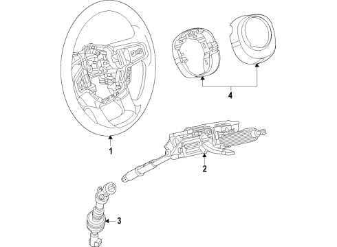 2023 Ram 1500 Steering Wheel Diagram for 7RX32TRXAA