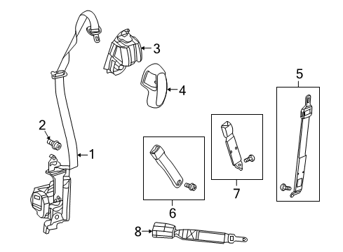 2021 Ram 1500 Classic Front Seat Belts Diagram 2 - Thumbnail