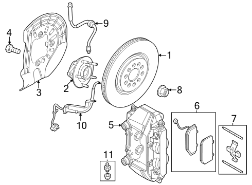 2024 Dodge Hornet Splash Shield Diagram for 68638459AA