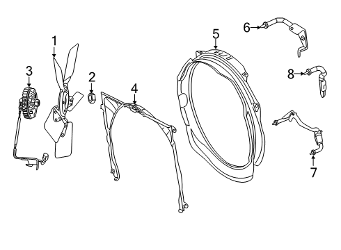 2022 Ram 3500 Cooling System, Radiator, Water Pump, Cooling Fan Diagram 3 - Thumbnail